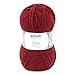 Produktbild Gründl Wolle Lisa Premium Uni Strick-& Häkelgarn, 100% Polyacryl, Bordeaux, 1 x 50g, 50