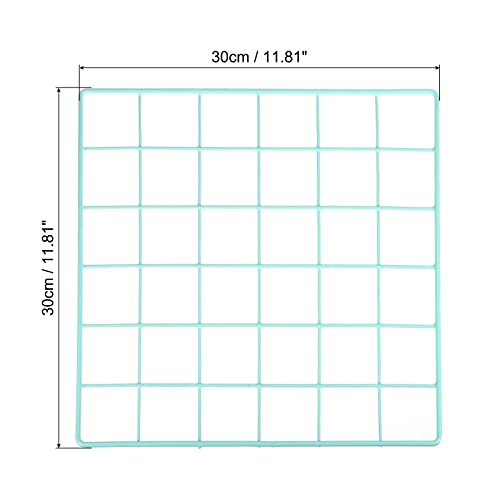 Patikil 12X12 Wire Grid Panel, 2 Pack Metal Mesh Wall Decor Decorative Panels Board Photo Pictures Display Hanging Organizer For Home Office, Green #TOP1