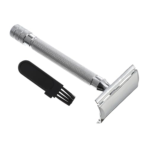 FOMIYES Classic Razor White Double Edge Safety Razor Elderly Male Shaver Shaving Tools Mens