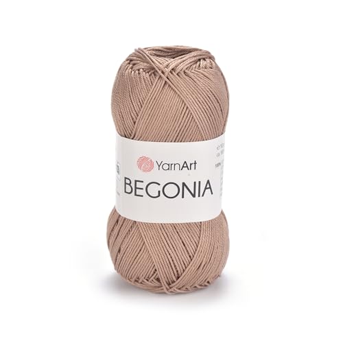 Image of YarnArt Begonia 100% Cotton, Pure Premium Soft Cotton for Knitting Crochet and Amigurumi, Shiny Colors 1.76 Oz (50g) / 185 Yrds (169m) (0015)