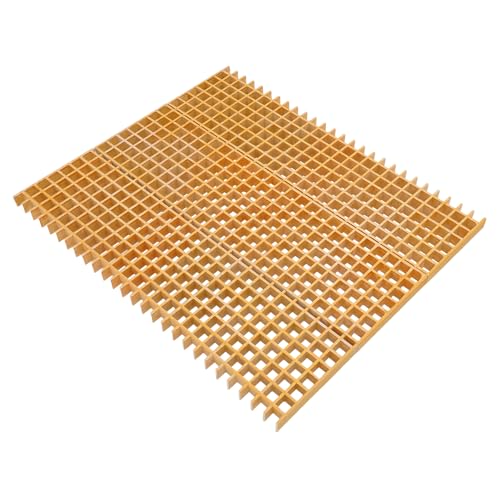 Fiberglass Grating Cover, FRP Drainage Grate Panel, Outdoor Trench Grating, Industrial Floor Grate, Heavy Duty Grille Plate for Deck, Sidewalk, Ramp, Wash Area (3, 39.37 * 10.62 * 1.49 in)