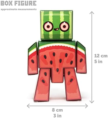Box Buddies Box Figure 02 Mel - Make Your Own Poseable Melon Paper Toy - Paper Craft for Kids, Stocking Fillers, Pocket Money Toys