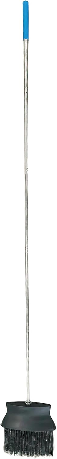Umpire Brush with Telescopic Handle, Ergonomic Blue Grip, Durable Plastic Base, Nylon Bristles, Extendable Design for Baseball and Softball Plate Cleaning