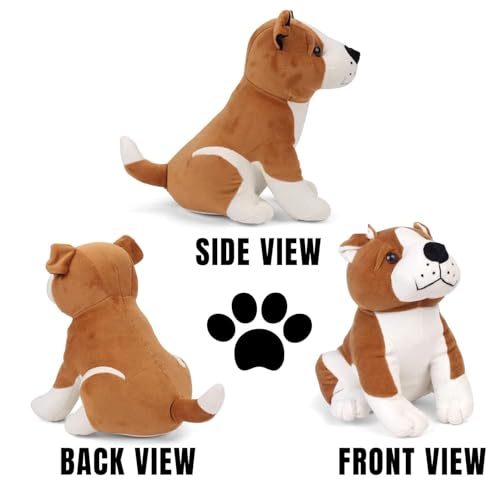 Image of Plush Stuffed Animal Toy | Ultra Soft and Cuddly Teddy for Kids and Adults | Cute Hugging Doll for Gifting, and Bedroom Decor (Brown Dog)