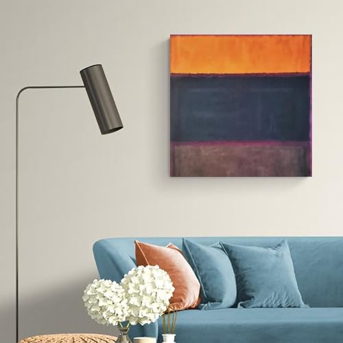 Impression sur toile Mark Rothko orange gris 40x40cm décoration murale - 5