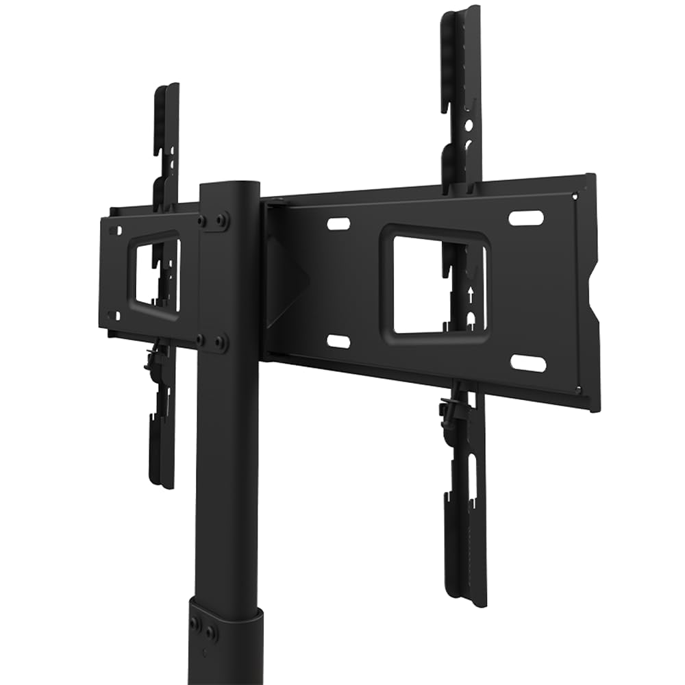 Delphos mobiler TV Ständer mit Ablage, TV ca. 32-70 Zoll / 45 kg, viele VESA-Größen, Höhe variabel montierbar bis ca. 130 cm, schwarz, TV-Standfuss, XTR-FS4010
