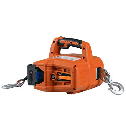 SuperHandy Treuil Portable Sans fil 2AH-48V Poids Maximum de 1000lb / 455kg 20ft/ 6m Corde de Polyéthylène Cover