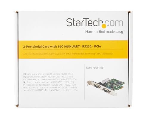 StarTech.com PCI Express Serial Card – 2 Port – Dual Channel 16C1050 UART – Serial Port PCI Card – Serial Expansion Card - Image 7