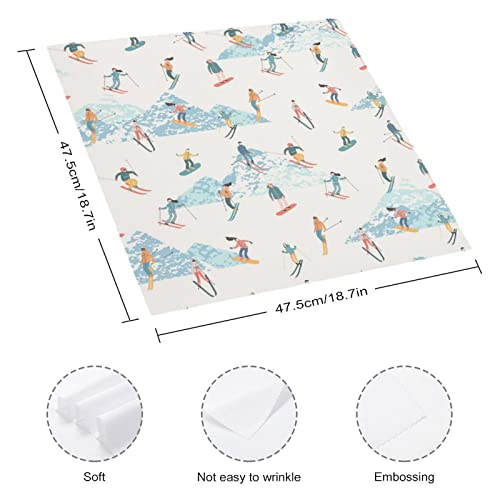 Servilletas de tela cuadradas con diseño miniatura 2