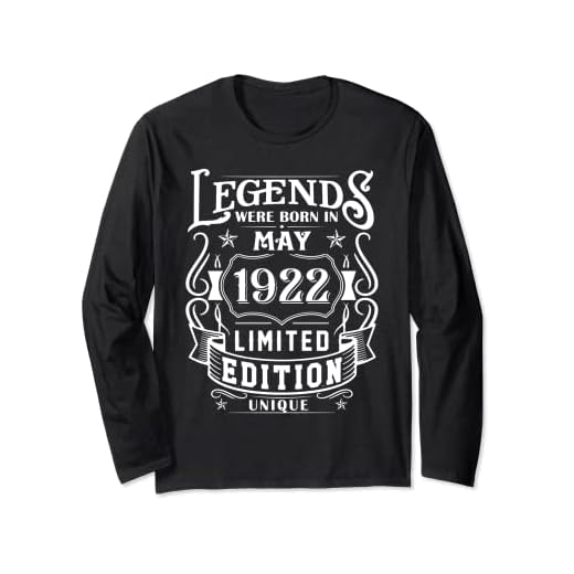 Cumpleaños Mayo 1922 Edición Limitada Regalo Legend May Manga Larga