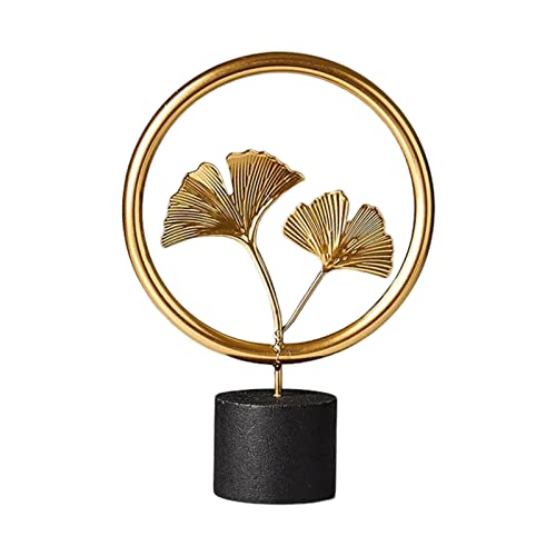 Artesanato de folha de ginkgo nórdico metal ouro - Móveis Criativos Artesanato Folhas Escultura - De