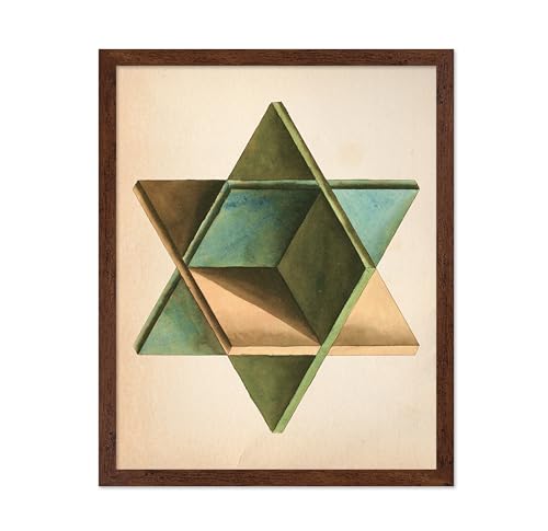 Poster géométrique vintage cadeau pour artiste et ami affiche minimaliste rétro mandala