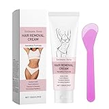 Hair Removal Cream for Genitals, Painless Flawless Depilatory Cream for Sensitive Skin, Pubic, Body, Private Areas, Underarms and Bikini Area, Nourishing & Moisturizing Shaving Cream for Women（120g）