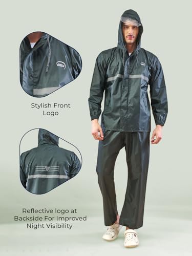 Image of LUX VENUS Reflecting Design Tapping Rain Suit for Men