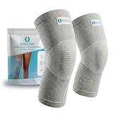 DOLCCIA Pack 2 Rodilleras fibra de bamb&uacute;, Rodilleras para artritis y dolor articular, Menisco y Ligamento, Transpirable, Deporte, Entrenamiento, Correr, Bicicleta, Hombre y Mujer (S/M)