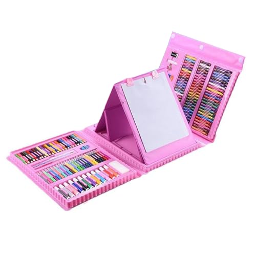 Caja De Regalo De 208 Lápices De Colores - Conjunto De Dibujo Completo Con Lápices De Color, Pinceles De Acuarela Y Papelería Para | Conjunto De Pintura Y Artesanía Versátil Para Proyecto