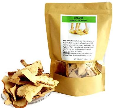 SaveALL organic dried alpinia galangal used in tom yam tom kha soups curies and Asian dishes (3.5 ounces)