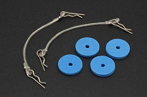 Integy RC Model RIDE-RP-505 RIDE Secured Body Clips (4) w/ 75mm Wires & Foam Protectors for 1/10 Scale