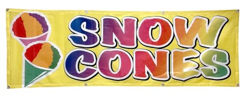 Generic 4 Less Co 2x6 Feet SNOW CONES Banner Snowcones Sign