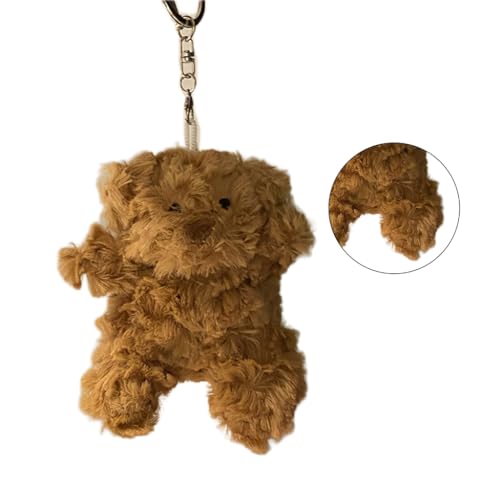 [ECVGHD] Cartoon Bear Keychain Pendant Cute Plush Doll Toy Stuffed Keyring for Bag