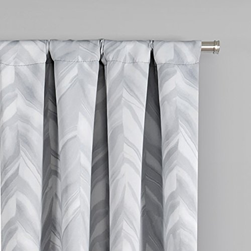 Eclipse Haley Thermal Insulated Single Panel Rod Pocket Darkening Curtains For Living Room, 37 In X 63 In, Silver #TOP1