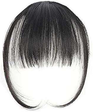MaitianGuyou Natural Synthetic Hair Flat Bangs/Fringe Mini Hair Bangs Fashion one Clip-in Hair Extension (Jet Black)