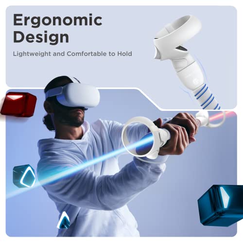 YOGES Handle Attachments Compatible with Oculus Quest 2 Controller Accessories, VR Gorilla Tag Long Arms Dual Extension Grips Compatible with Meta Quest 2 for Beat Saber Supernatural More VR Games by YOGES - Image 2