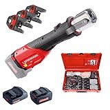 Rothenberger ROMAX 4000 Pressmaschinen Set + 3 Pressbacken + Akkus 18V (2 Ah + 4 Ah)