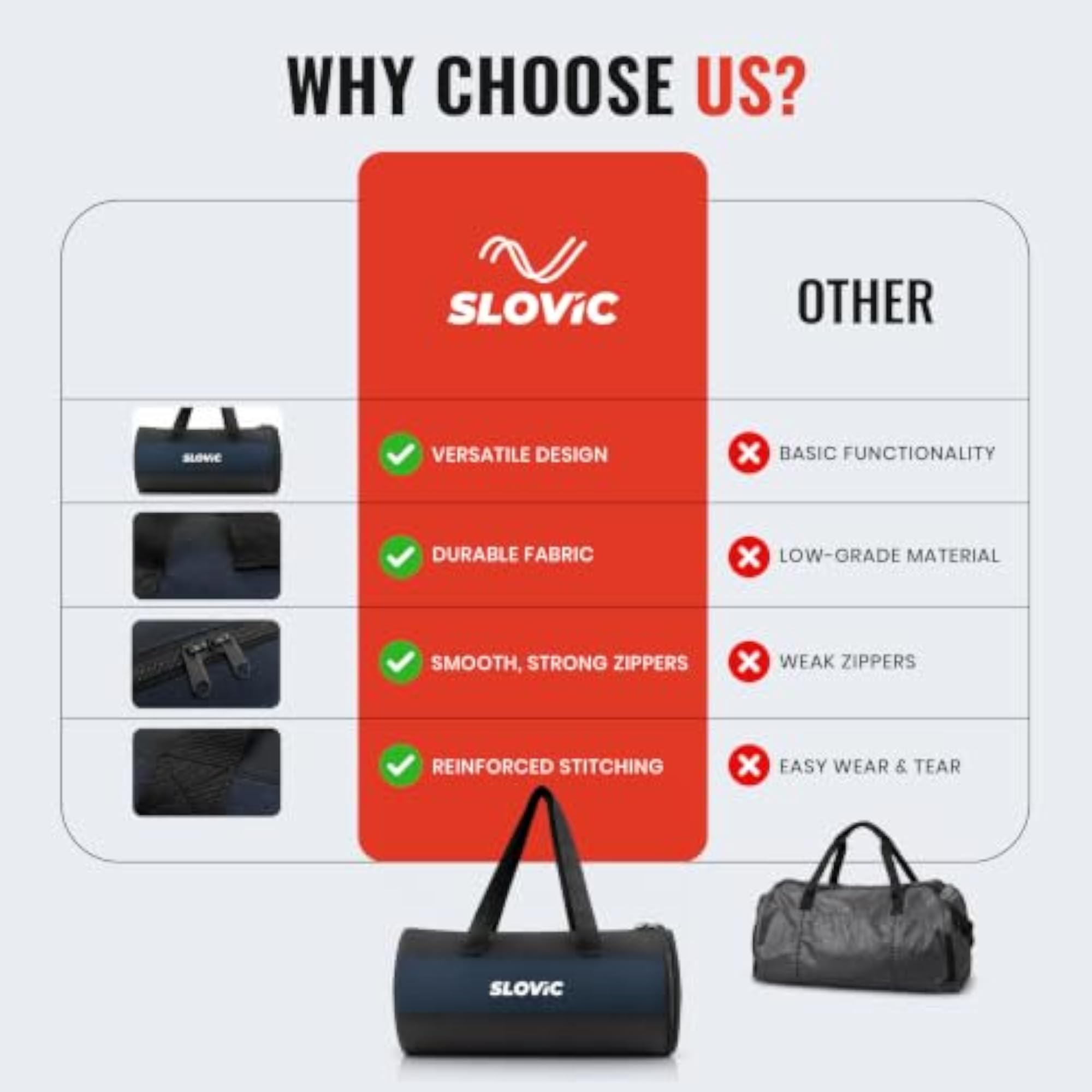 Gym Bag for Men with Separate Shoe Compartment