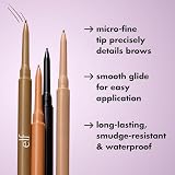 e.l.f. Micro-Fine Brow Pencil, Waterproof Brow Color & Spoolie For Shaping Brows & Creating A Feathered Natural-Looking Finish, Vegan & Cruelty-Free, Espresso