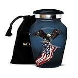 Urns for Human Ashes Adult Man - Cremation Urn for Ashes Adult Male & Female, Large Memorial Urn 200 Cubic Inches (Eerie Black, Small)