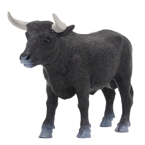 Gemini&Genius Black Bison Figurine Animal Toy, Buffalo Action Figure, Wildlife Bull Play Toy for Kids, Hand Painted, Realistic and Durable Toys for Children Boys and Girls Gift