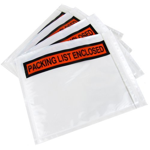 Supply Masters 1000 Pack Self-Adhesive Packing List Envelope Pouches - Clear Shipping Label Pouches - Convenient, Secure & Protective Pouches for Invoice & Efficient Order Management Size 4.5