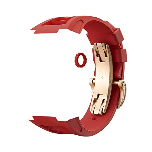 Bracelet Apple Watch 44 45mm en fluoroélastomère premium style sport agate