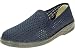 Zapatilla Rejilla Calada Hombre. Alpargata Algodón. Plana Cerrada. Marca Sara Confort. Piso de Goma por Inyección. Elásticos Laterales. Flexible y Antideslizante. Marino Talla 41