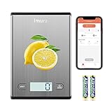 Kitchen Food Scale with Smart Nutritional Data&Calculator, Kitchen Digital Scale Weight Grams and Oz for Weight Loss,Calorie Counter,Baking,Cooking and Meal Prep(Includes Batteries&App)