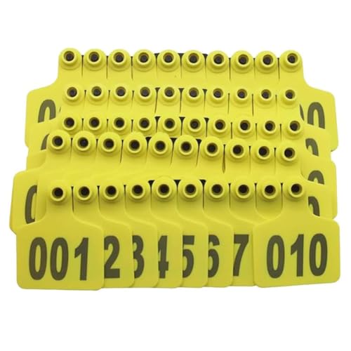 CXBFE 001-100 -901-1000 Adatto per Marchi Auricolari di bovini, caprini e suini 801-900 Yellow