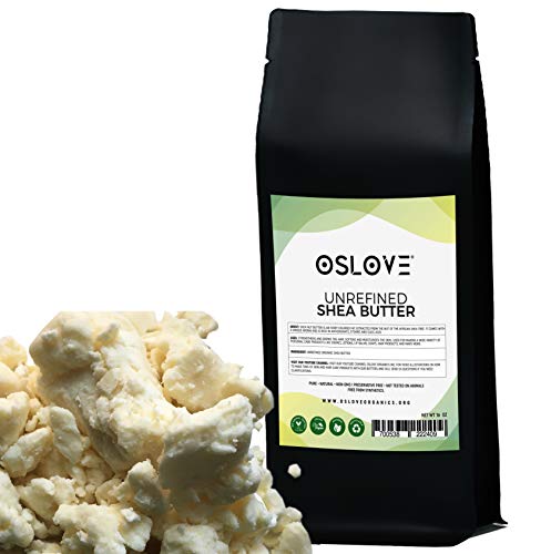 Oslove Organics Organic Unrefined Shea Butter 1 Lb Raw, African,100% Pure, Non-Gmo, Fresh, Rich And Creamy #TOP4