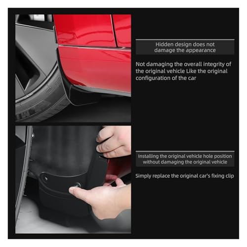 Guardabarros Tesla Model 3 Highland 2024 invisibles para ruedas delanteras y traseras (6 uds) 5