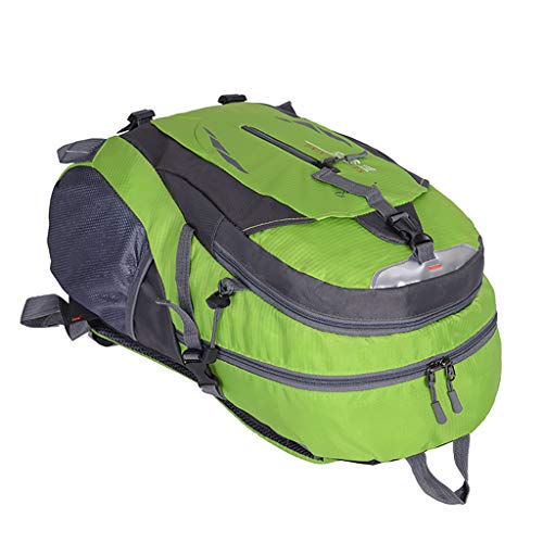 Haluoo Outdoor Sport Bacpack, Lightweight Durable Large Capacity Cycling Hiking Backpack Water Resistant Travel Rucksack Camping Mountaineering Climbing Dayback for Women Men Couples 60L (Green)
