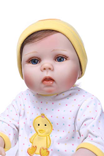 THj 22 Zoll 55cm So wirklich Moderne wiedergeborene Babypuppen Echtes waschbares Vollsilikon Neugeborenes Mädchen Puppe… – Bild 7