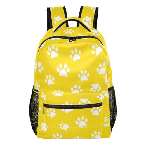 Sac à dos blanc et jaune idéal pour le camping et le voyage