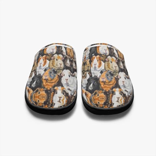 Maison pantoufles antidérapantes cochon d'inde chausson coton chaud homme femme - 3