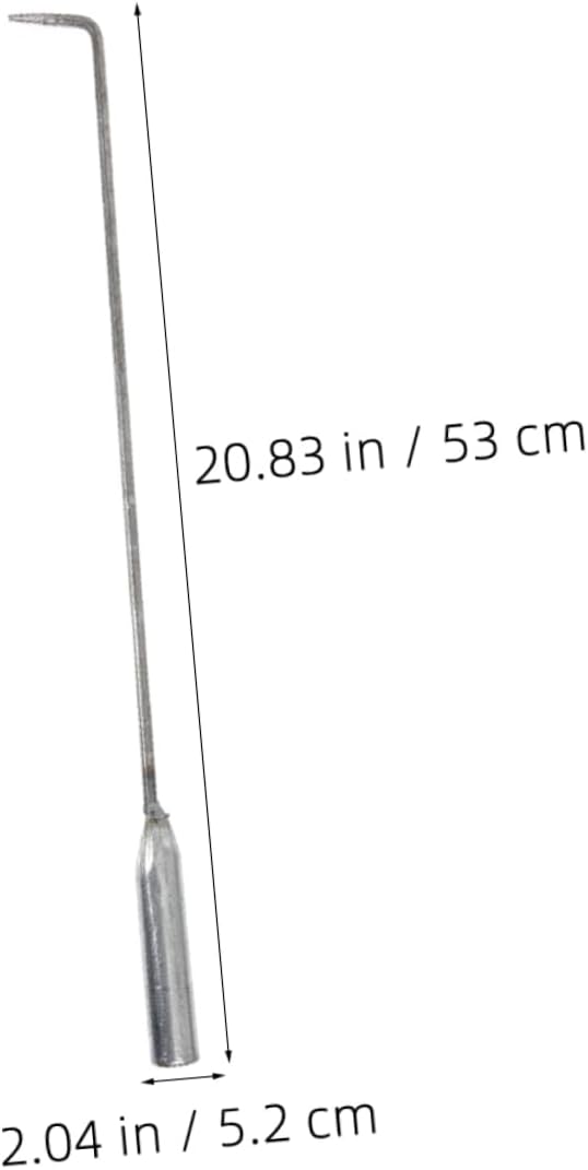 Steel Fireplace Tools Hook for Outdoor Barbecuing, Xmas Silver