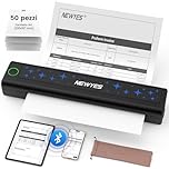 NEWYES Stampante termica portatile Stampante senza inchiostro Connettività wireless Viaggi d'affari Uso domestico di istruzione