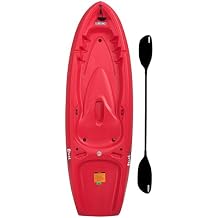 Lifetime Recruit Youth Kayak, 6.5 Ft, Paddle Included, Ages 5+, Red