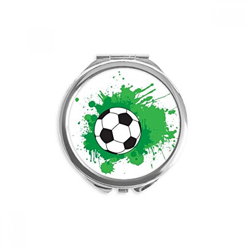 Miroir de maquillage de poche football sport personnalisé miroir de poche portable rond