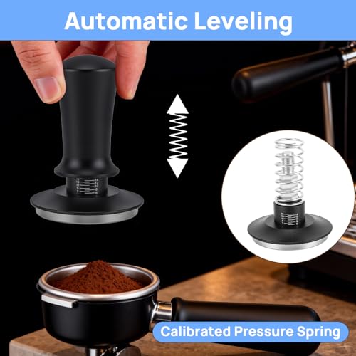 Espresso Coffee Tamper 54mm Spring-Loaded Coffee Tamper Espresso Accessories, Compatible with 53mm/53.35mm/54mm Portafilter, Self Leveling Barista Tampers by HISUEKIG - Image 3