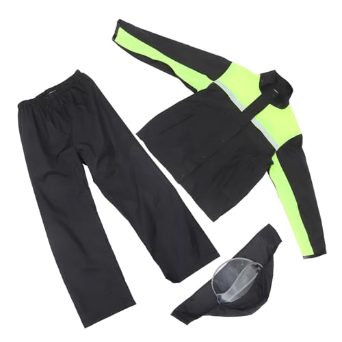 Alipis 1 Juego Traje de Lluvia Motociclistas Chaqueta y Pantalón Impermeables Hombres Conjunto de Protección contra Ropa de Lluvia Resistente al Talla