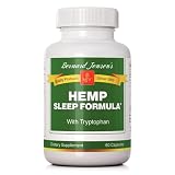 Bernard Jensen's Hemp Sleep Aid with Tryptophan - Herbal Pills for Adults with Magnesium, Valerian,
